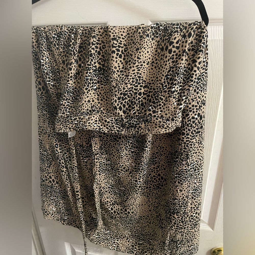 NEW Leopard Print Open Wrap Skirt